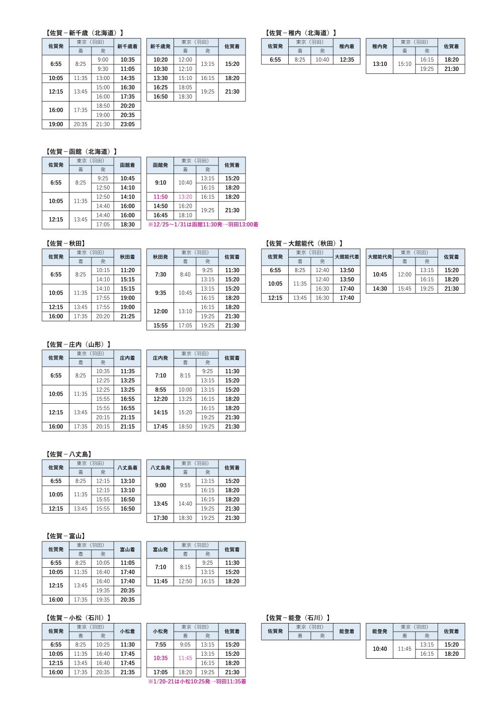 乗継時刻表(2024.12.1～2024.1.31)