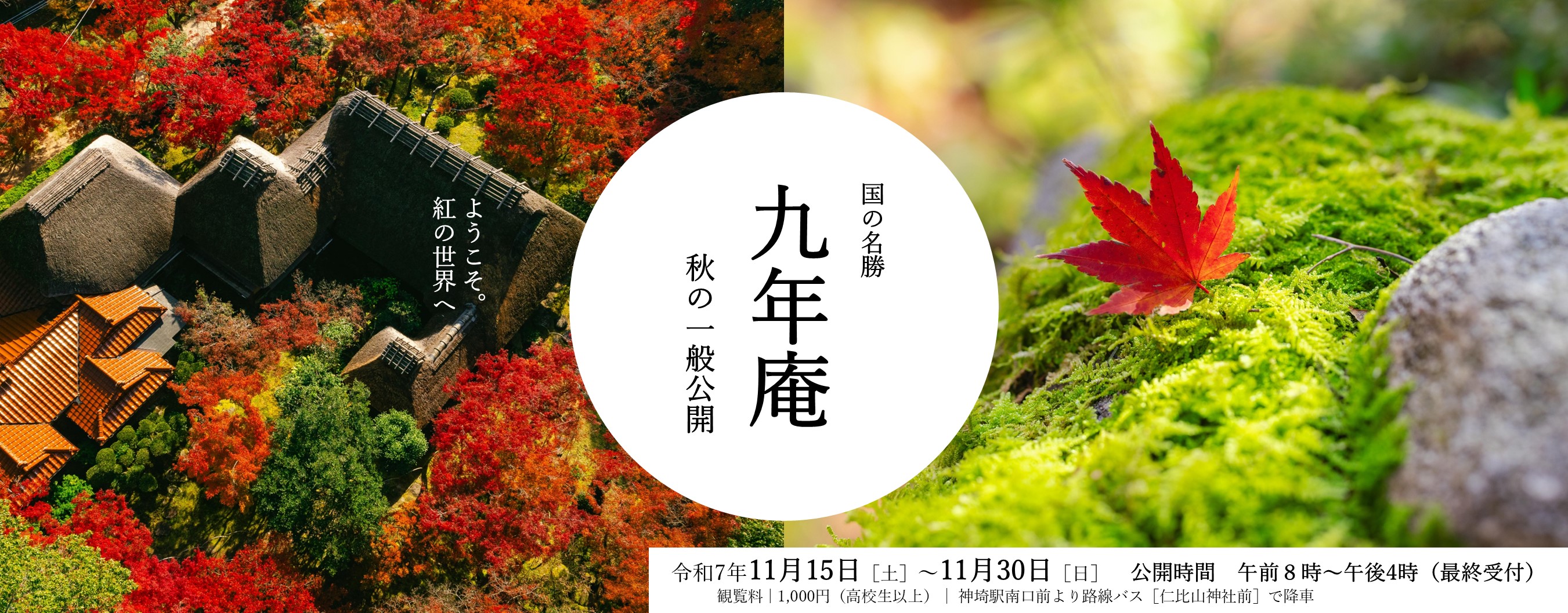 九年庵秋の一般公開（別ウィンドウで開きます）