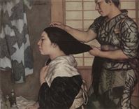 髪をすく
