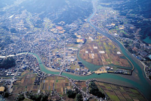 佐賀平野の航空写真