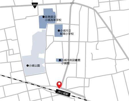 JR小城駅前地図
